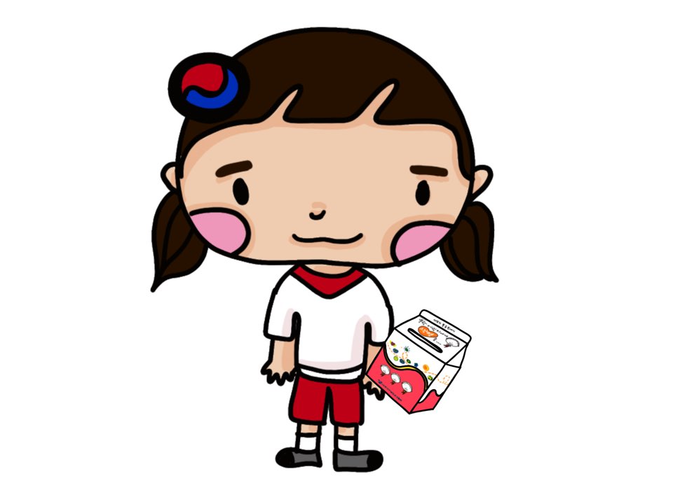 영상에 등장하는 북한어린이돕기 분유저금통을 들고 있는 어린이의 모습